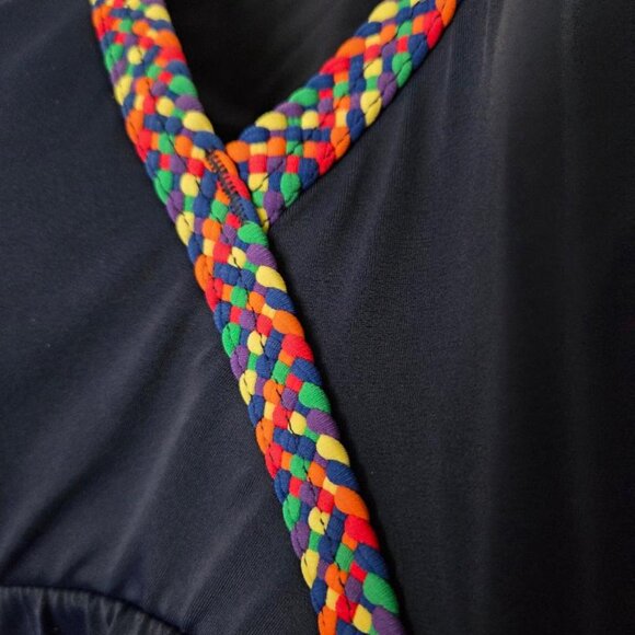 Lane Bryant Swim By Cacique V-Neck Rainbow Detail Ruffle Bathing Suit Top Size22 - Picture 3 of 7